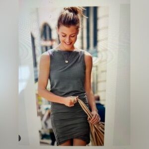 ❤️ ATHLETA BLACK TULIP TANK MINI DRESS SIZE XS